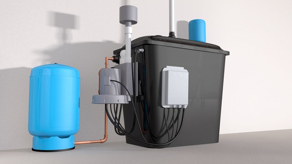 aeration system for radon in water removal